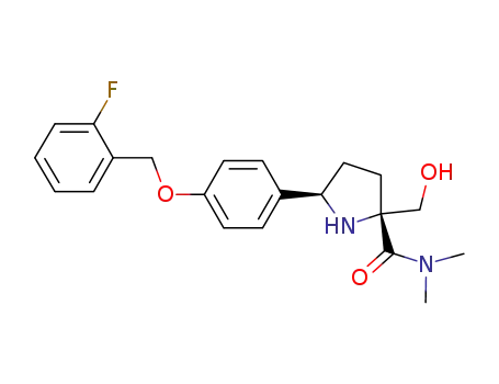 (5R)-5-(4-{[(2-fluorophenyl)methyl]oxy}phenyl)-2-(hydroxymethyl)-N,N-dimethyl-L-prolinamide