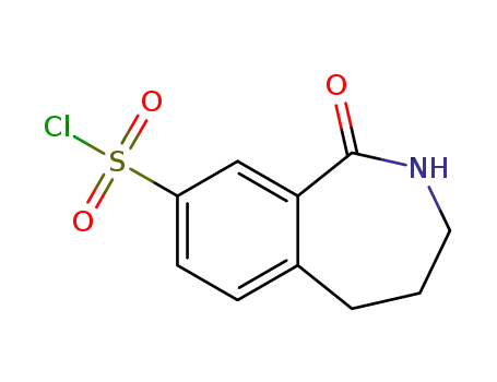 Molecular Structure of 919091-54-6 (1H-2-Benzazepine-8-sulfonyl chloride, 2,3,4,5-tetrahydro-1-oxo-)