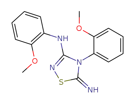 1,2,4-Thiadiazol-3-amine,
4,5-dihydro-5-imino-N,4-bis(2-methoxyphenyl)-