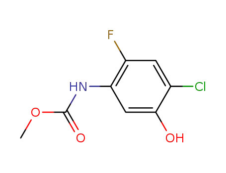 Molecular Structure of 141772-40-9 (Carbamic acid, (4-chloro-2-fluoro-5-hydroxyphenyl)-, methyl ester)