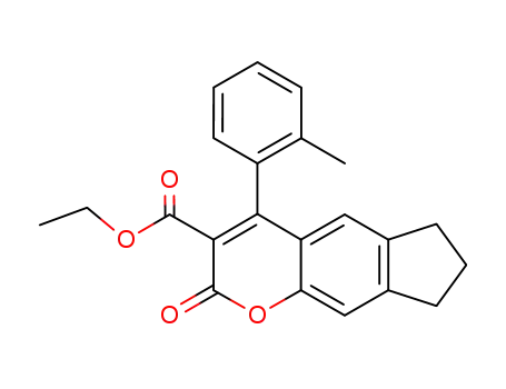 ethyl 4-(2-methylphenyl)-2-oxo-2,6,7,8-tetrahydrocyclopenta[g][-1]benzopyran-3-carboxylate