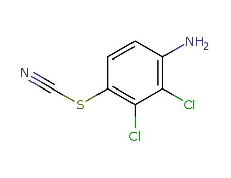 Molecular Structure of 7494-03-3 (2,3-Dichloro-4-thiocyanatoaniline)