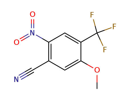 Molecular Structure of 951231-88-2 (5-methoxy-2-nitro-4-trifluoromethyl-benzonitrile)