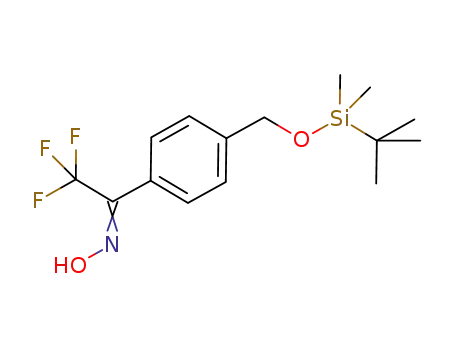 Molecular Structure of 87736-77-4 (1-[4-[[[(1,1-diMethylethyl)diMethylsilyl]oxy]Methyl]phenyl]-2,2,2-trifluoro-ethanone OxiMe)