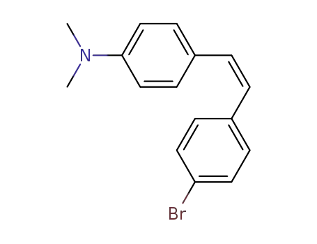 Molecular Structure of 160845-68-1 (Benzenamine, 4-[2-(4-bromophenyl)ethenyl]-N,N-dimethyl-, (Z)-)