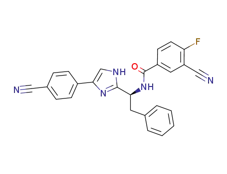 3-cyano-N-{(S)-1-[4-(4-cyano-phenyl)-1H-imidazol-2-yl]-2-phenyl-ethyl}-4-fluoro-benzamide