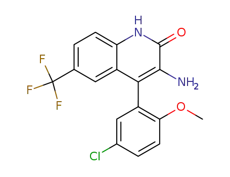 3-amino-4-(5-chloro-2-methoxyphenyl)-6-(trifluoromethyl)quinolin-2(1H)-one
