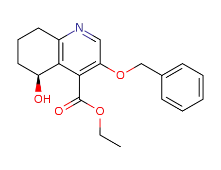 Molecular Structure of 88929-66-2 (4-Quinolinecarboxylic acid,
5,6,7,8-tetrahydro-5-hydroxy-3-(phenylmethoxy)-, ethyl ester, (S)-)