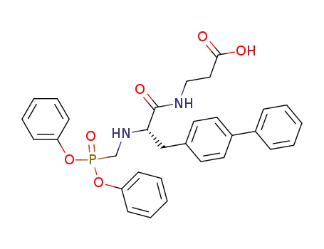 Molecular Structure of 147862-03-1 (3-{[(2S)-3-(biphenyl-4-yl)-2-{[(diphenoxyphosphoryl)methyl]amino}propanoyl]amino}propanoic acid (non-preferred name))