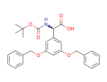 Molecular Structure of 1149740-71-5 ((R)-N-Boc-3,5-dibenzoxyphenylglycine)
