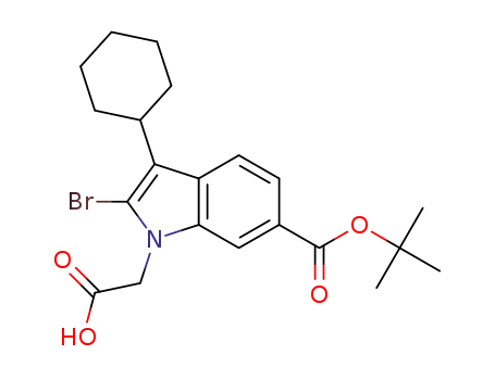 [2-bromo-6-(tert-butoxycarbonyl)-3-cyclohexyl-1H-indol-1-yl]acetic acid
