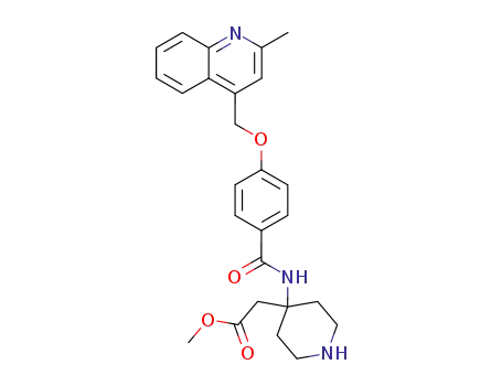 {4-[4-(2-methyl-quinolin-4-ylmethoxy)-benzoylamino]-piperidin-4-yl}-acetic acid methyl ester