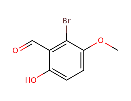 Molecular Structure of 327163-78-0 (Benzaldehyde, 2-bromo-6-hydroxy-3-methoxy-)