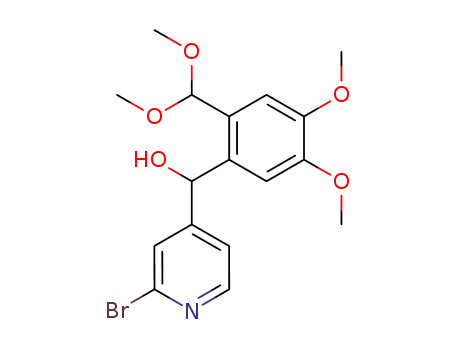 3,4-dimethoxy-6-(2-bromo-4-pyridyl)(hydroxy)methylbenzaldehyde dimethylacetal