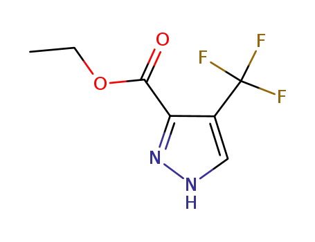 Molecular Structure of 934758-94-8 (1H-Pyrazole-3-carboxylic acid, 4-(trifluoroMethyl)-, ethyl ester)