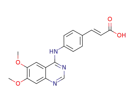 Molecular Structure of 331734-29-3 ((4-(4-(2-carboxy)ethenyl)anilino)-6,7-dimethoxyquinazoline)