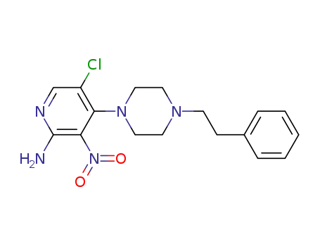 5-chloro-3-nitro-4-(4-phenethylpiperazin-1-yl)pyridin-2-amine