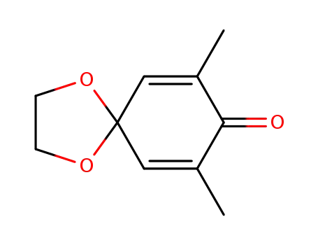 Molecular Structure of 85268-20-8 (4,4-ethylenedioxy-2,6-dimethyl-2,5-cyclohexadien-1-one)