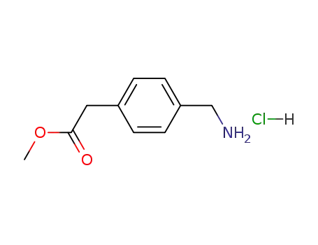 Molecular Structure of 99075-25-9 (METHYL 2-(4-(AMINOMETHYL)PHENYL)ACETATE HYDROCHLORIDE)