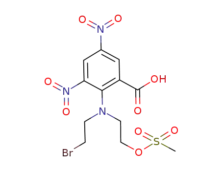 2-((2-bromoethyl)-(2-((methylsulfonyl)oxy)ethyl)amino)-3,5-dinitrobenzoic acid