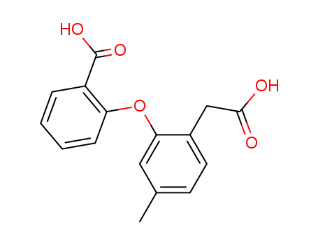 Molecular Structure of 117570-83-9 (2-[2-(Carboxymethyl)-5-methylphenoxy]benzoic acid)