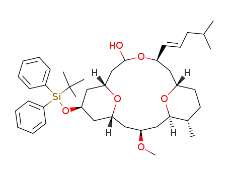 (1R,3S,5R,7R,9R,13R,15S,18S)-7-(tert-Butyl-diphenyl-silanyloxy)-3-methoxy-18-methyl-13-((E)-4-methyl-pent-1-enyl)-12,19,20-trioxa-tricyclo[13.3.1.1<sup>5,9</sup>]icosan-11-ol