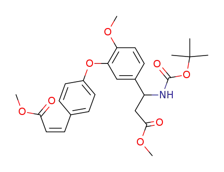 (Z)-3-{4-[5-(1-tert-Butoxycarbonylamino-2-methoxycarbonyl-ethyl)-2-methoxy-phenoxy]-phenyl}-acrylic acid methyl ester