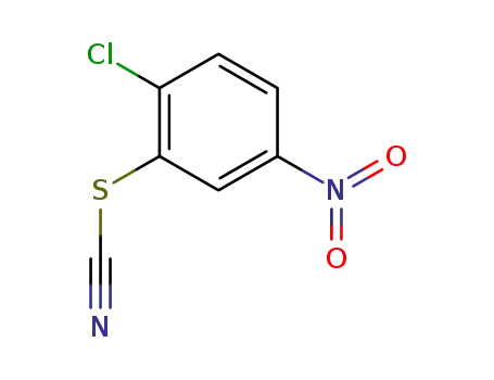 Molecular Structure of 89880-52-4 (Thiocyanic acid, 2-chloro-5-nitrophenyl ester)