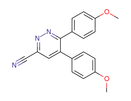 Molecular Structure of 375793-04-7 (3-Pyridazinecarbonitrile, 5,6-bis(4-methoxyphenyl)-)
