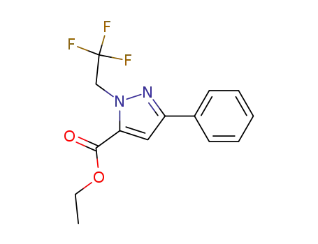 Molecular Structure of 939377-23-8 (5-phenyl-2-(2,2,2-trifluoro-ethyl)-2H-pyrazole-3-carboxylic acid ethyl ester)