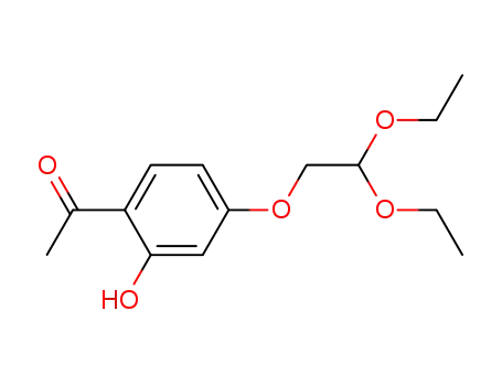 Molecular Structure of 492440-03-6 (1-(4-(2,2-DIETHOXYETHOXY)-2-HYDROXYPHENYL)ETHANONE)