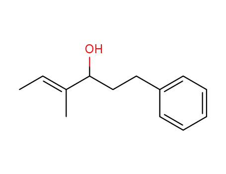 Molecular Structure of 181573-12-6 ((+/-)-(E)-4-methyl-1-phenylhex-4-en-3-ol)