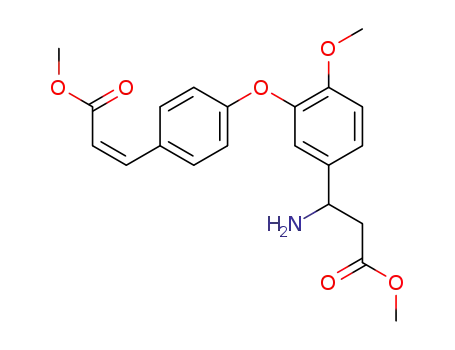 (Z)-3-{4-[5-(1-Amino-2-methoxycarbonyl-ethyl)-2-methoxy-phenoxy]-phenyl}-acrylic acid methyl ester