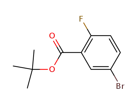 Molecular Structure of 889858-08-6 (Benzoic acid, 5-bromo-2-fluoro-, 1,1-dimethylethyl ester)