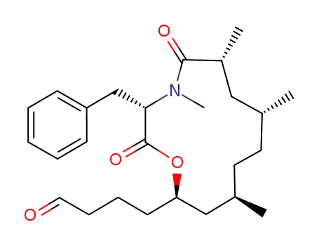 1-Oxa-4-azacyclotridecane-13-butanal,
4,6,8,11-tetramethyl-2,5-dioxo-3-(phenylmethyl)-, (3S,6R,8R,11R,13R)-