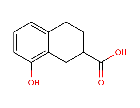 Molecular Structure of 53568-11-9 (8-hydroxy-1,2,3,4-tetrahydronaphthalene-2-carboxylic acid)