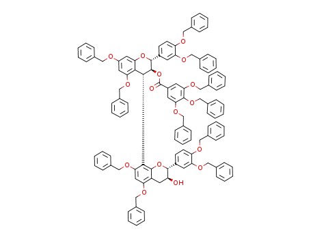 [4,8’]-2,3-trans-3.4-trans:2’,3’-trans-octabenzyloxy-(+)-catechin-3-(tribenzyloxy)gall