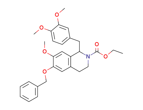 N-ethoxycarbonyl-1-(3,4-dimethoxy)benzyl-1,2,3,4-tetrahydro-6-benzyloxy-7-methoxyisoquinoline