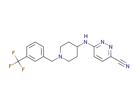 6-[1-(3-trifluoromethyl-benzyl)-piperidin-4-ylamino]-pyridazine-3-carbonitrile