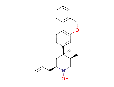 Piperidine,
1-hydroxy-4,5-dimethyl-4-[3-(phenylmethoxy)phenyl]-2-(2-propen-1-yl)-,
(2S,4R,5R)-