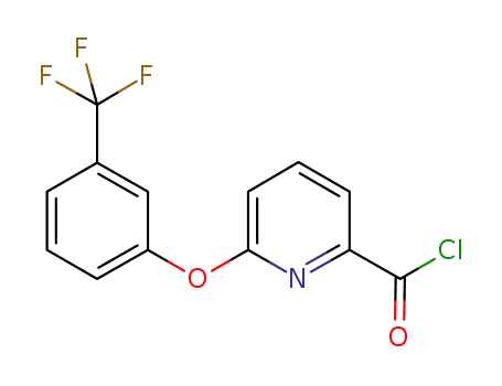 Molecular Structure of 178108-94-6 (6-(3-trifluoromethylphenoxy)pyridine-2-carbonyl chloride)