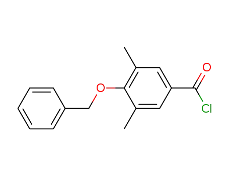 Molecular Structure of 219937-14-1 (Benzoyl chloride, 3,5-dimethyl-4-(phenylmethoxy)-)