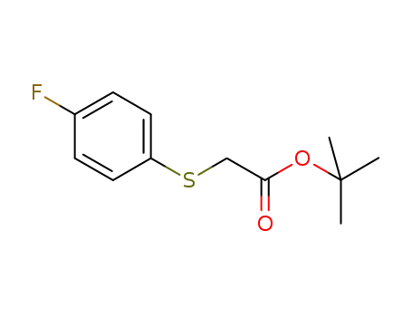 Molecular Structure of 212770-40-6 (2-(4-fluoro-benzenesulfanyl)-acetic acid tert-butyl ester)