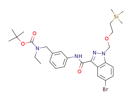 tert-Butyl (3-{[(5-bromo-1-(2-trimethylsilyl-ethoxymethyl)-1H-indazol-3-yl)carbonyl]amino}benzyl)ethyl-carbamate