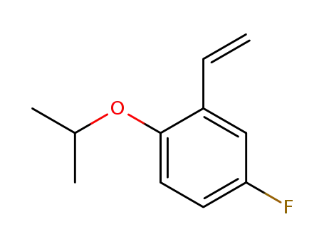 Molecular Structure of 610797-33-6 (Benzene, 2-ethenyl-4-fluoro-1-(1-methylethoxy)-)