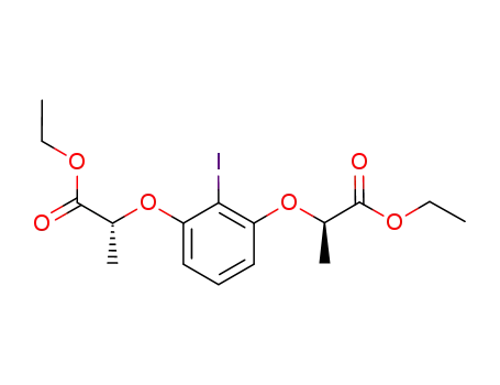 Molecular Structure of 1226896-32-7 ((2R,2'R)-diethyl 2,2'-(2-iodo-1,3-phenylene)bis(oxy)dipropanoate)