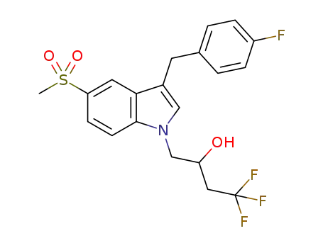 1-(3-(4-fluorobenzyl)-5-(methylsulfonyl)-indol-1-yl)-4,4,4-trifluorobutan-2-ol