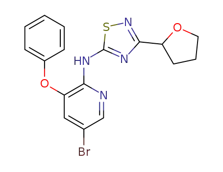 N-(5-bromo-3-phenoxypyridin-2-yl)-3-(tetrahydrofuran-2-yl)-1,2,4-thiadiazol-5-amine