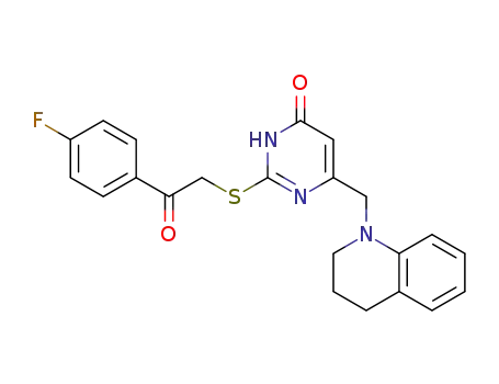 2-(4-fluorophenylcarbonylmethylthio)-6-((3,4-dihydroquinolin-1(2H)-yl)methyl)pyrimidin-4(3H)-one