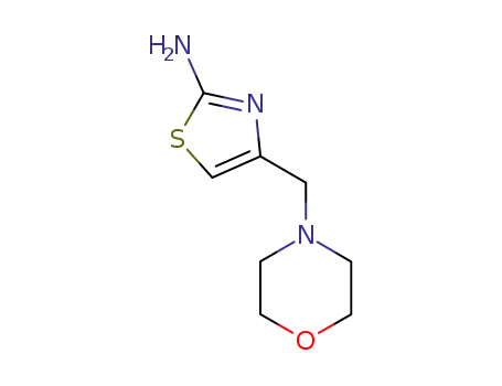 Molecular Structure of 3008-61-5 (4-(MORPHOLIN-4-YLMETHYL)-1,3-THIAZOL-2-AMINE)